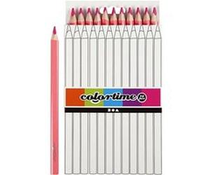 Colortime crayons de cire Jumbo5 mm remplissage rose 12 pièces Rose G