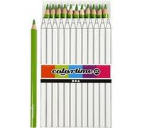 Colortime crayons de cire Jumbo5 mm remplissage vert 12 pièces Vert G