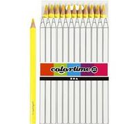 Colortime crayons de couleur Jumbo5 mm remplissage jaune 12 pièces Jaune G