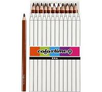 Colortime crayons de couleur marron Jumbo5 mm garniture marron 12 pièces Marron G