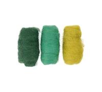 Colortime laine cardée verte 10 grammes 3 pièces