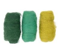 Colortime laine cardée verte 10 grammes 3 pièces Vert G