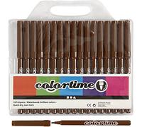 Colortime Marqueurs, 2 mm de Trait, Brun, 18 pièce