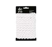 Colortime ruban dentelle blanc 10 m Blanc