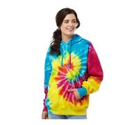 Colortone Pull batik unisexe « Rainbow » | Sweat à capuche Batik S à 3XL avec différents motifs | Vêtements Flower Power en coton | Design batik coloré à la main, Rainbow Fluo, XXXL