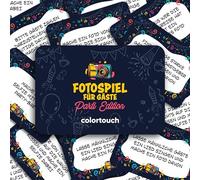 colortouch Jeu photo pour fête 70 tâches photo, défi de fête créatif pour anniversaire, mariage, confirmation, cérémonie, Nouvel An, cadeau pour adolescent avec de nombreuses tâches amusantes et