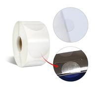 colortouch Lot de 10 rouleaux de 10 000 pastilles adhésives transparentes pour emballage - 3 cm de diamètre - Étiquettes autocollantes de qualité supérieure pour matériaux d'emballage