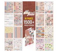 colortouch Lot de 16 feuilles d'autocollants mensuels, hebdomadaires, quotidiens, journaux,Accessoires essentiels pour planificateur saisonnier