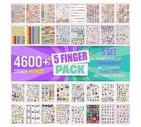 Colortouch Lot de 4600 autocollants - 64 feuilles pour album photo, calendrier, organiseur, agenda, journal, planificateur mensuel, carnet de notes