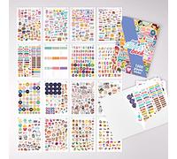 colortouch My Sticker Book Lot de 1000 autocollants 1000 motifs différents, 16 pages (A5)