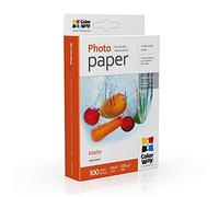 ColorWay Lot de 100 feuilles de papier photo mat de qualité supérieure, 10 x 15 cm, 220 g/m²