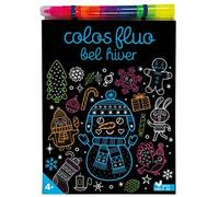 Colos fluo bel hiver - avec un feutre multimines - Alena Razumova - Deux Coqs D'or - Boîte ou accessoire - Document jeunesse