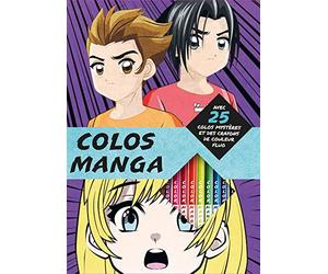 Colos mystères mangas - pochette avec crayons de couleur