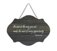 Colossians 4:5 Be Wise in The Way You Act Toward Outsiders; Make The Most of Every Opportunity Panneau de bienvenue en bois rustique pour porte d'entrée, porche, mur, école, salle de classe, club de