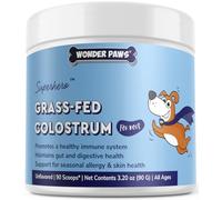 Colostrum de qualité supérieure nourri à l'herbe pour chiens - Colostrum bovin pur pour chiens - Immunitaire, allergique, peau et soulagement des démangeaisons - Tous âges, tailles et races - 90,7 g