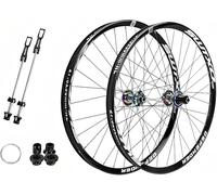 Colour,27.5inch,Set De Roues pour VTT 26 27,5 Pouces, Alliage D'aluminium 32 Trous Roue Avant 2 Roue Arrière 4 Roulements 6 Support Moyeu Libre Griffe 7/8/9/10/11/12 Vitesses