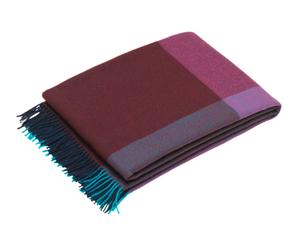 Colour Block Blanket Wolldecke Vitra-Blau-bordeaux - 4055737997464