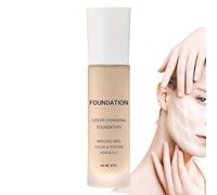 Colour Changing And Moisturizing Foundation, Flawless Colour Changing Warm Skin Tone Foundation | 50ml Liquid Hydrating Concealer | Waterproof Long-Lasting Makeup Foundations For All Skin Types Daily