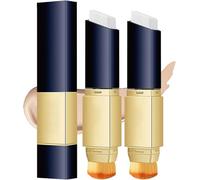 Colour Changing Foundation Stick,Fond De Teint Stick Essence Avec Pinceau,Fond De Teint Couvrant Imperfections Coréen, Correcteur Maquillage Pour Le Teint,Blanc Cover Cream Sticks (Naturelle*2)