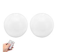 Colour Changing LED Mood Lamp Ball Light, 2Pcs LED Solar Floating Ball Light with Remote 16Color RGBW Decorative Lamp for Outdoor