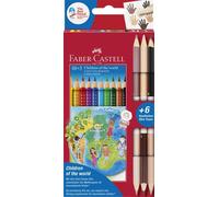 Colour Grip 201747 Children Of The World Lot De 20 Crayons De Couleur + 3 Crayons De Couleur Avec 2 Tons Chair