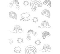 Colour It In: Rainbow Dreams: A Color-It-Yourself Notebook Cover for Colorful Thinkers | 4-Lined (Primary) | 8.5 x 11 Inches | 120 Pages