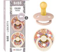 Colour Liberty Tétine. Lot De 2 Sucettes. Sans Bisphénol A,Téterelle Ronde. Latex De Caoutchouc Naturel,Fabriqué Au Danemark,Taille 2 (6-18 Mois),June Blossom Blush Mix