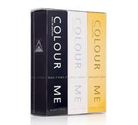 COLOUR Me Black/White/Gold Homme - Triple Pack, Fragrance for Men, 3 x50ml, Eau de Parfum, by Milton-Lloyd