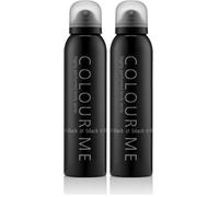 COLOUR ME Schwarz 150mlKörpersprayParfüm für Herren Luxusduft -Aftershave für Herren, Lang anhaltendeParfüm für Männer von Milton-Lloyd (Lot de 2)