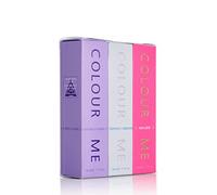 COLOUR ME Violet/Diamond/Neon Pink - Triple Pack, Fragrance for Women, 3 x 50ml Eau de Parfum, by Milton-Lloyd