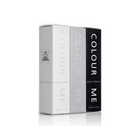 COLOUR ME White/Silver/Black - Triple Pack, Fragrance for Men, 3 x 50ml Eau de Parfum, by Milton-Lloyd