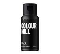 Colour Mill Aqua Blend, Colorant Alimentaire à Base d'Eau, Black, 20 ml | Liquide hautement concentré, Couleurs éclatantes, Pour royal icing, Macarons, Meringues, Fondant, Gelées et boissons
