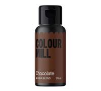Colour Mill Aqua Blend, Colorant Alimentaire à Base d'Eau, Chocolate, 20 ml | Liquide hautement concentré, Couleurs éclatantes, Pour royal icing, Macarons, Meringues, Fondant, Gelées et boissons