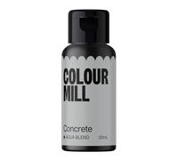 Colour Mill Aqua Blend, Colorant Alimentaire à Base d'Eau, Concrete, 20 ml | Liquide hautement concentré, Couleurs éclatantes, Pour royal icing, Macarons, Meringues, Fondant, Gelées et boissons