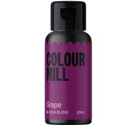 Colour Mill Aqua Blend, Colorant Alimentaire à Base d'Eau, Grape, 20 ml | Liquide hautement concentré, Couleurs éclatantes, Pour royal icing, Macarons, Meringues, Fondant, Gelées et boissons
