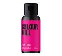 Colour Mill Aqua Blend, Colorant Alimentaire à Base d'Eau, Hot Pink, 20 ml | Liquide hautement concentré, Couleurs éclatantes, Pour royal icing, Macarons, Meringues, Fondant, Gelées et boissons