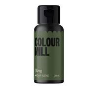 Colour Mill Aqua Blend, Colorant Alimentaire à Base d'Eau, Olive, 20 ml | Liquide hautement concentré, Couleurs éclatantes, Pour royal icing, Macarons, Meringues, Fondant, Gelées et boissons