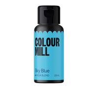 Colour Mill Aqua Blend, Colorant Alimentaire à Base d'Eau, Sky Blue, 20 ml | Liquide hautement concentré, Couleurs éclatantes, Pour royal icing, Macarons, Meringues, Fondant, Gelées et boissons