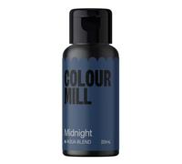Colour Mill Aqua Blend Food Colouring Midnight: Colorant Alimentaire Liquide Base d'Eau - 20 ml