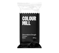 Colour Mill Decorators Dough Black: Pâte à Sucre pour Recouvrir Gâteaux, Cupcakes et Biscuits, Facile à Étaler et à Colorer, Idéal pour Décoration de Gâteaux et Figurines - 250g