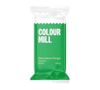 Colour Mill Decorators Dough Green: Pâte à Sucre pour Recouvrir Gâteaux, Cupcakes et Biscuits, Facile à Étaler et à Colorer, Idéal pour Décoration de Gâteaux et Figurines - 250g
