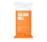 Colour Mill Decorators Dough Orange: Pâte à Sucre pour Recouvrir Gâteaux, Cupcakes et Biscuits, Facile à Étaler et à Colorer, Idéal pour Décoration de Gâteaux et Figurines - 250g