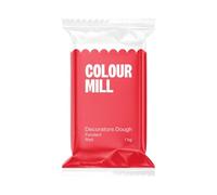 Colour Mill Decorators Dough Red: Pâte à Sucre pour Recouvrir Gâteaux, Cupcakes et Biscuits, Facile à Étaler et à Colorer, Idéal pour Décoration de Gâteaux et Figurines - 1kg