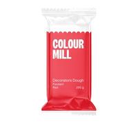 Colour Mill Decorators Dough Red: Pâte à Sucre pour Recouvrir Gâteaux, Cupcakes et Biscuits, Facile à Étaler et à Colorer, Idéal pour Décoration de Gâteaux et Figurines - 250g