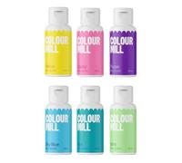 Colour Mill Oil Blend Pool Party Colorants Alimentaires à Base d'Huile - Nourriture Dye: Lemon, Candy, Purple, Mint, Teal, Sky Blue - Food Coloring pour Décoration de Gâteaux - Set-6