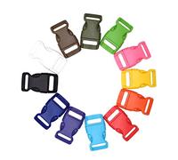 Colour Mix Lot de 12 boucles courbes en plastique pour bracelets en paracorde 15 mm