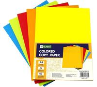 Colour Printer Paper - Copy Paper, A4 Multi Color Toner Paper, 5 Colors Mixed For Inkjet And Laser Printers, 5X50 Sheets A4-250 Sheets