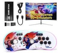 Colourbing A16 Console de jeux rétro - Connexion sans fil, 30 000 jeux classiques, deux joysticks 3D séparés, éclairage d'ambiance RVB, clé de jeu rétro 4K HD HDMI, pour garçons et filles
