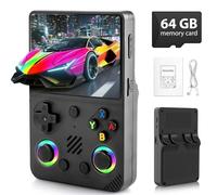 Colourbing RG36PRO, Console rétro Portable, écran IPS 3,5", 30 000+ Jeux, Carte TF 64 Go, Batterie 3000 mAh. Parfaite pour Voyager, Cadeau ado/Partenaire. Noir