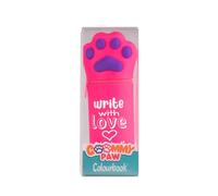 Colourbook Goommy Paw Trousse à Crayons 2 en 1 Silicone Souple, Porte-Stylo de Table (Fucsia)